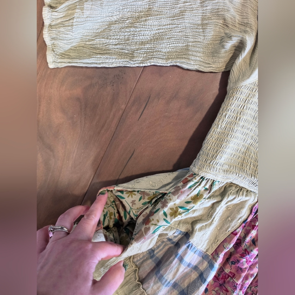 🌿 Young Threads Patchwork Maxi Dress | Boho Cott… - image 10